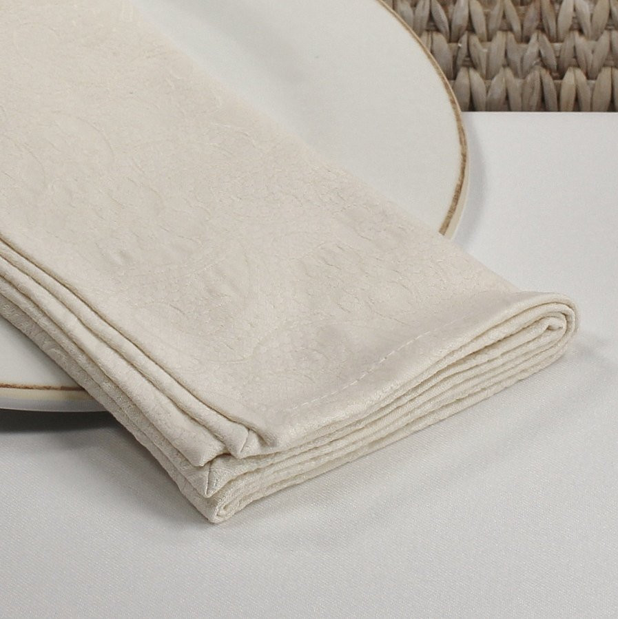 Cloth Dinner Napkins
 Cloth napkins ivory dinner napkins jacquard lace fabric