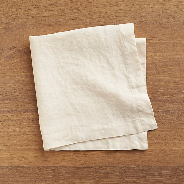 Cloth Dinner Napkins
 Helena Vanilla Ivory Linen Dinner Napkin