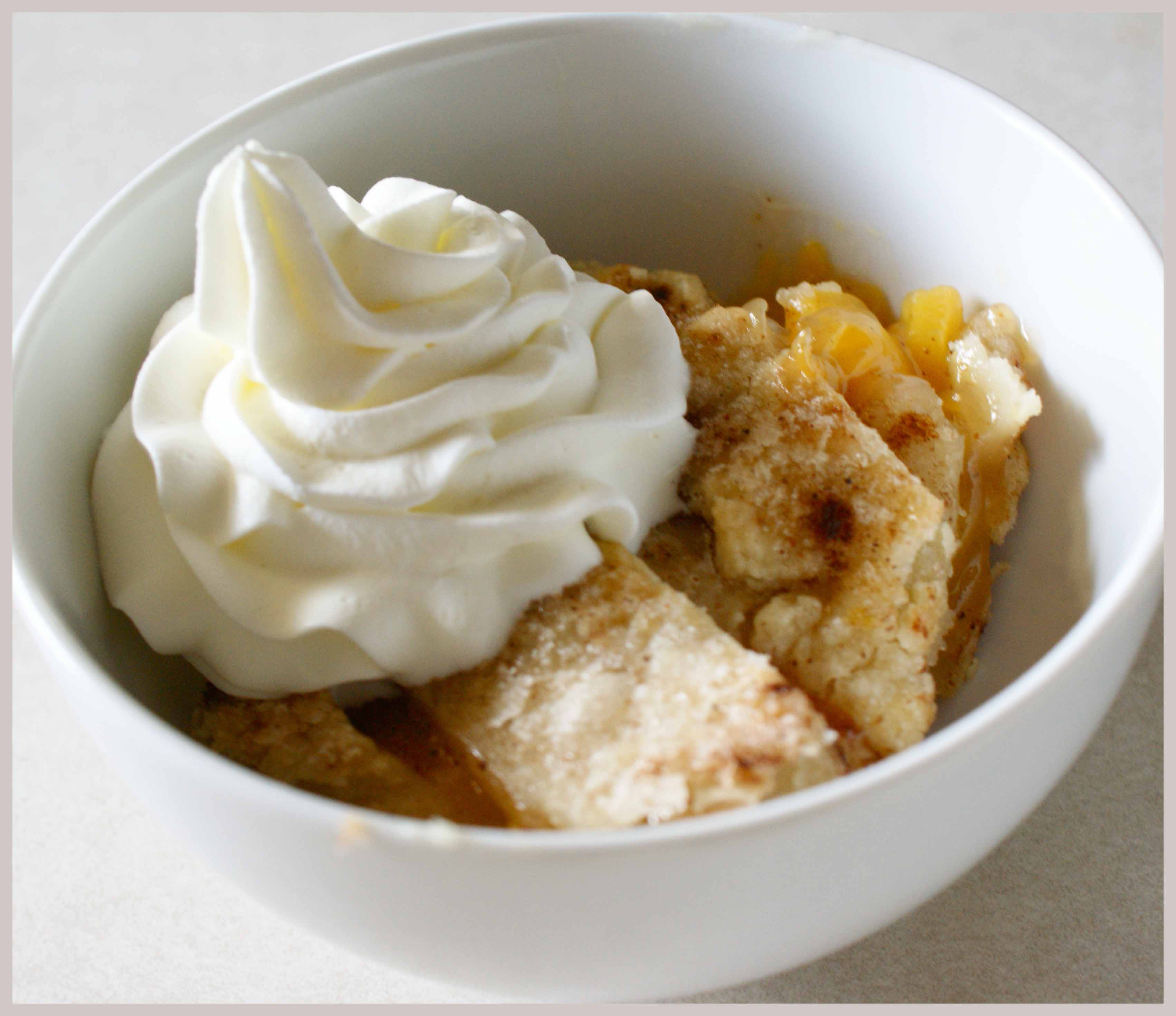 Cobbler Vs Pie
 peach cobbler v