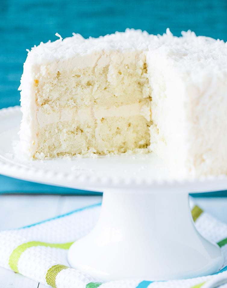 Coconut Cake Frosting
 Coconut Cake with Coconut Meringue Buttercream