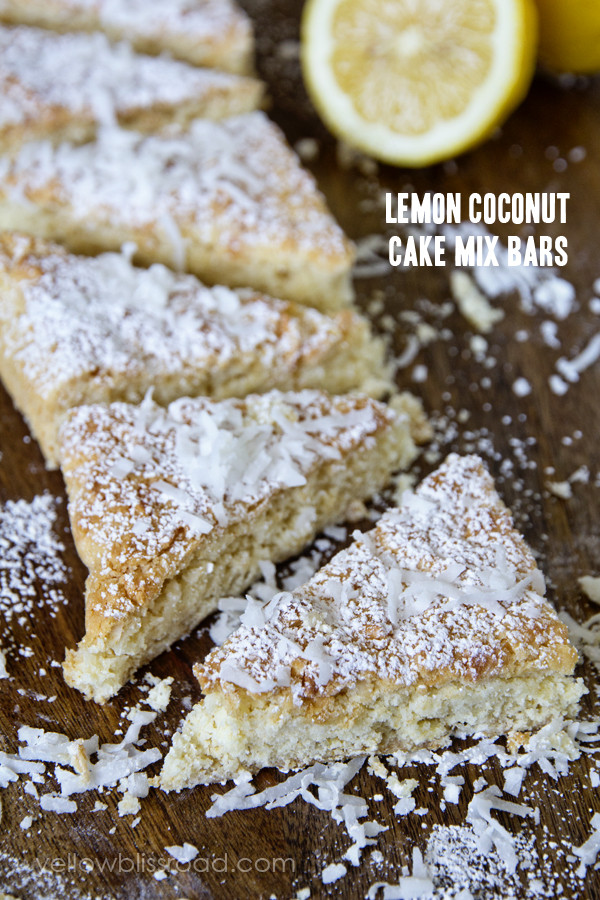 Coconut Cake With Cake Mix
 Lemon Coconut Cake Mix Bars Yellow Bliss Road