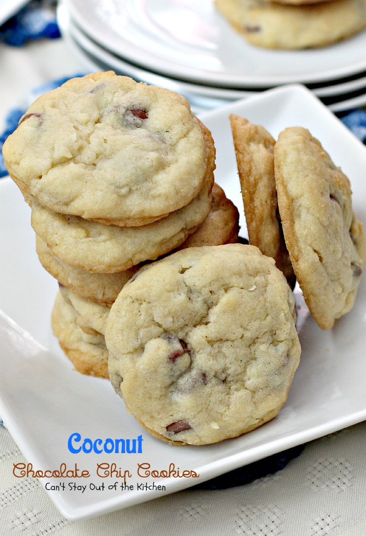 Coconut Chocolate Chip Cookies
 Coconut Chocolate Chip Cookies Can t Stay Out of the Kitchen