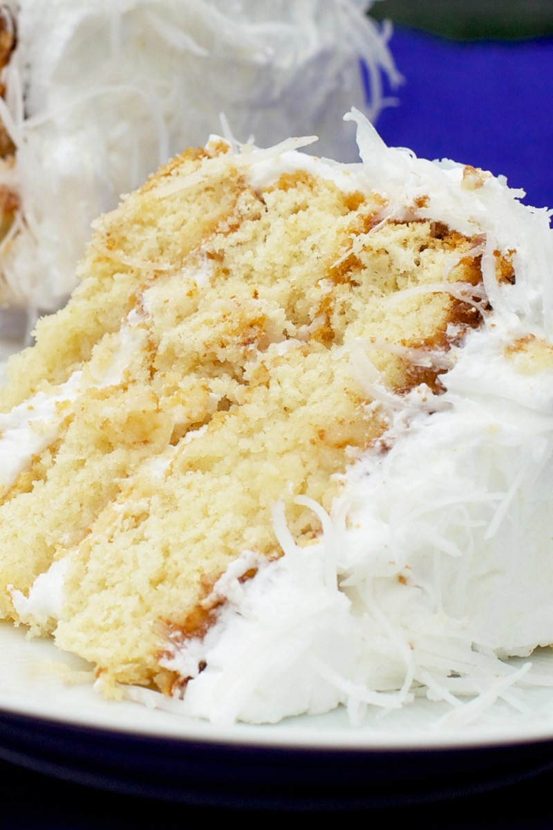 Coconut Cream Cake
 Fresh Coconut Cake with Lemon Cream Cheese Filling