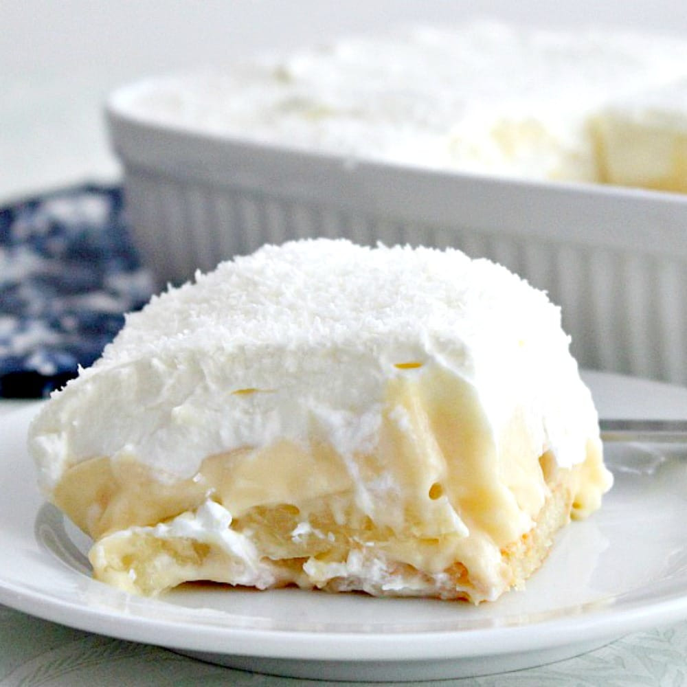 Coconut Cream Dessert
 Dreamy Coconut and Pineapple Dessert Layers of creamy