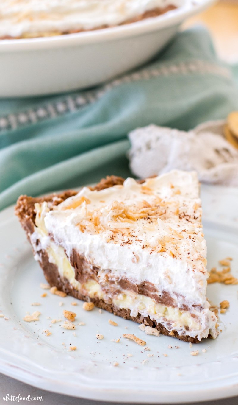 Coconut Cream Pie
 No Bake  Chocolate Coconut Cream Pie A Latte Food