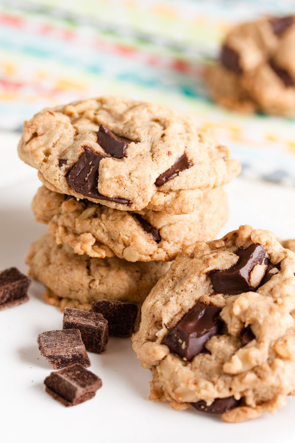 Coconut Oil Chocolate Chip Cookies
 Coconut Oil Oatmeal Chocolate Chip Cookies