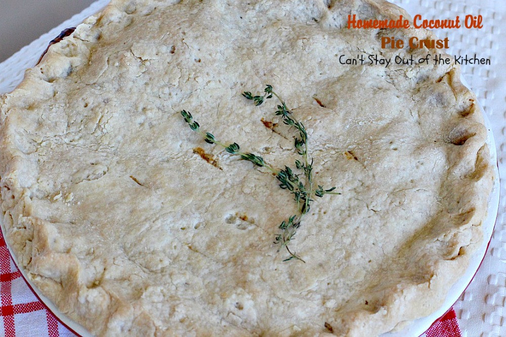 Coconut Oil Pie Crust
 Homemade Coconut Oil Pie Crust Can t Stay Out of the Kitchen