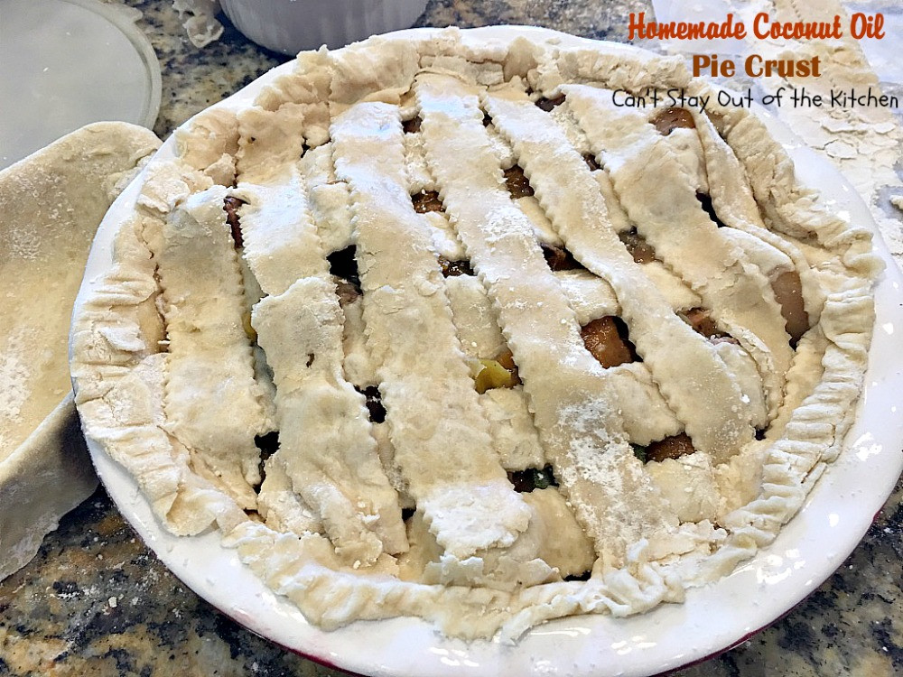 Coconut Oil Pie Crust
 Homemade Coconut Oil Pie Crust Can t Stay Out of the Kitchen