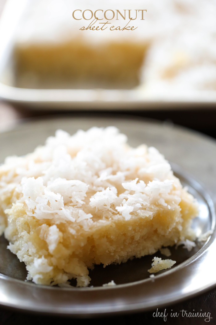 Coconut Sheet Cake
 Coconut Sheet Cake Chef in Training