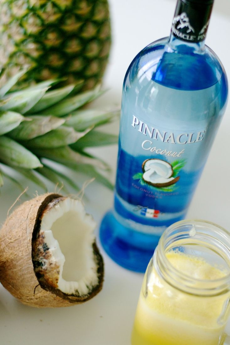 Coconut Vodka Drinks
 Skinny Piña Colada find this recipe and more at