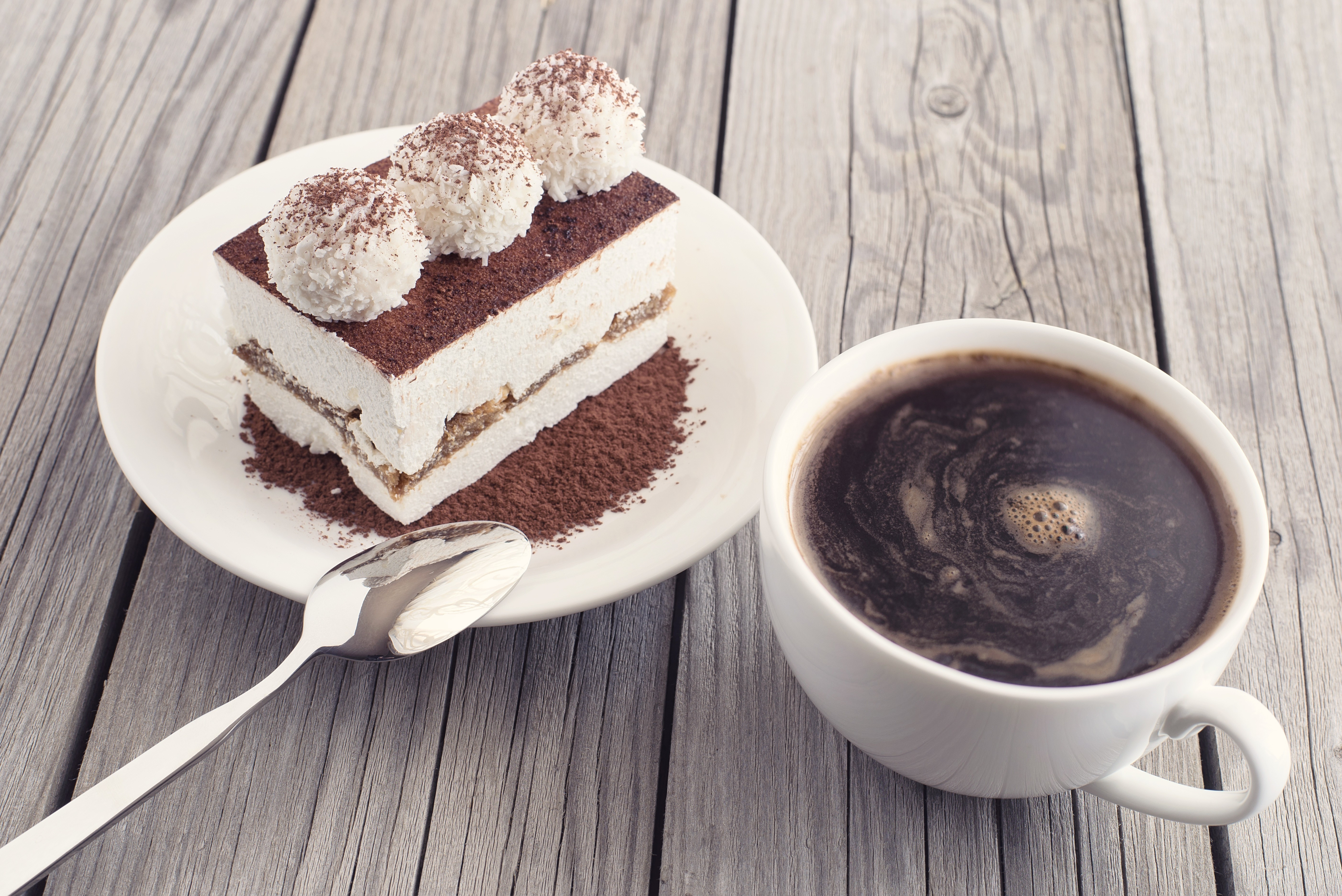 Coffee And Cake
 Coffee and cake as a morning meal Tasty food background