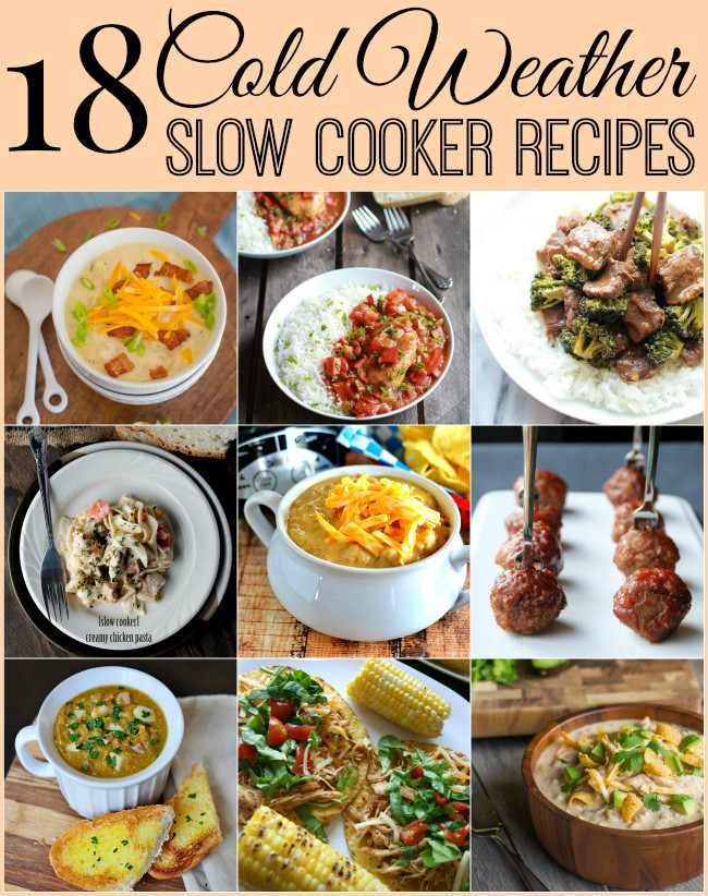 Cold Dinner Ideas
 cold weather slow cooker recipes Our Thrifty Ideas