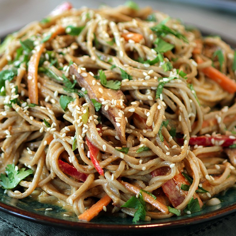 Cold Noodles With Sesame Sauce
 Asian BBQ Pork Tenderloin with Cold Sesame Noodles