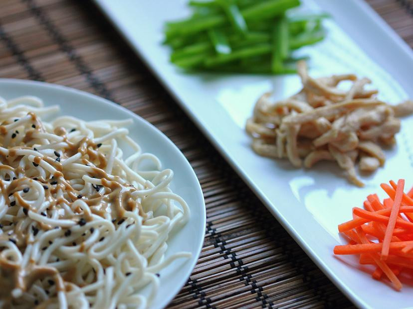 Cold Noodles With Sesame Sauce
 Cold noodles with sesame and peanut sauce