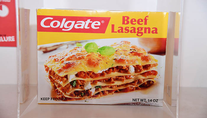 Colgate Beef Lasagna
 Flop products at the Museum of Failure