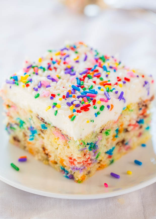 Confetti Cake Recipe
 Funfetti Cake with Funfetti Frosting Confetti Cake