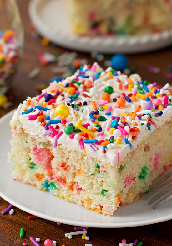 Confetti Cake Recipe
 Homemade Funfetti Cake Life Made Simple