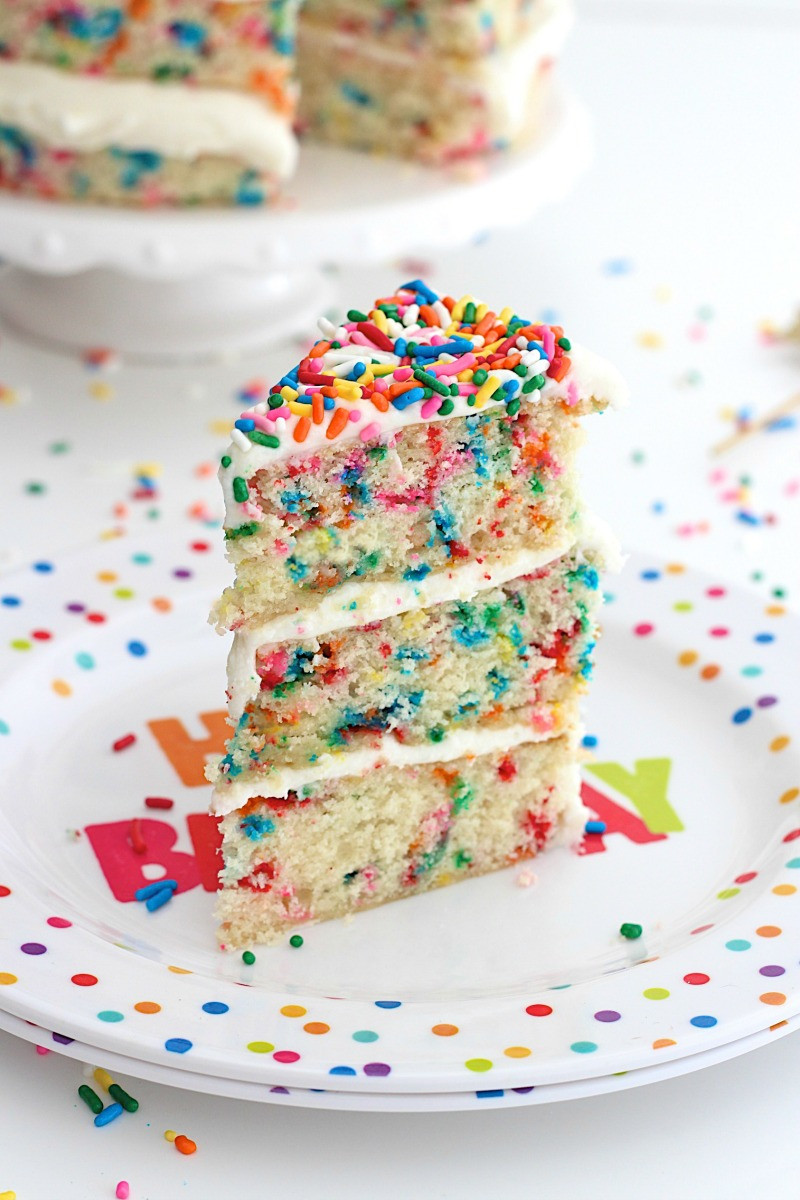 Confetti Cake Recipe
 Naked Confetti Cake