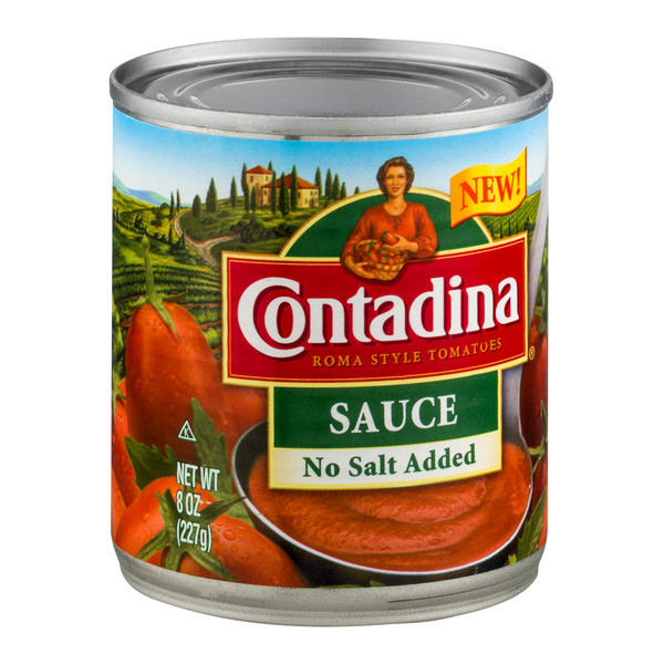 Contadina Tomato Sauce
 Contadina Roma Style No Salt Added Tomato Sauce 8OZ
