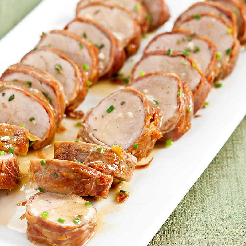 Cook Pork Tenderloin
 Prosciutto Wrapped Pork Tenderloin with Herb Pan Sauce