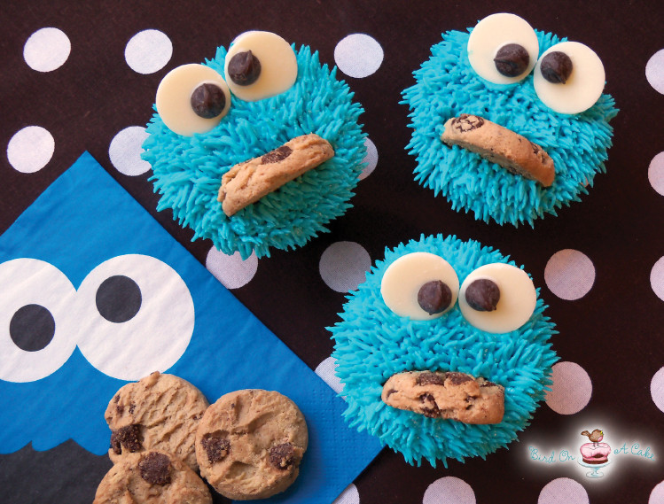 Cookie Monster Cupcakes
 Bird A Cake Cookie Monster Cupcakes