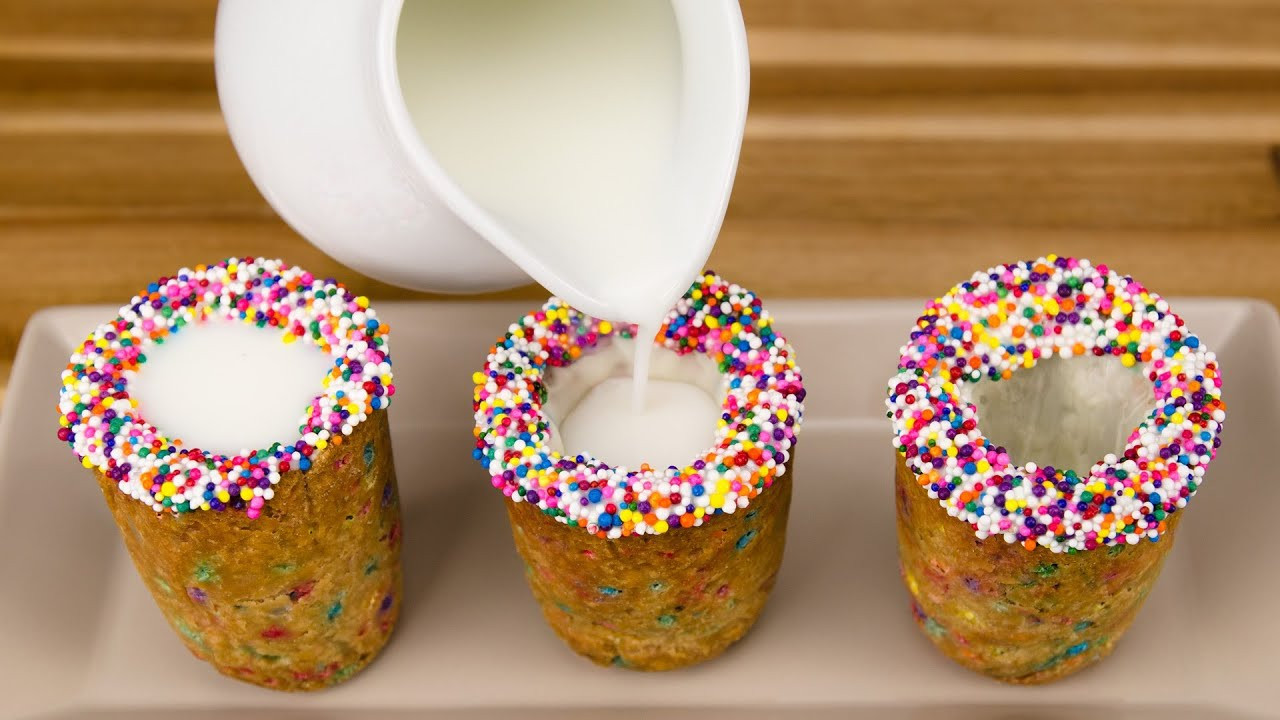 Cookies Cupcakes And Cardio
 Milk and Cookie Shots with Rainbow Chocolate Chips from