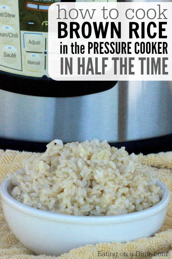 Cooking Brown Rice In Instant Pot
 Brown Rice Pressure Cooker Recipe Eating on a Dime