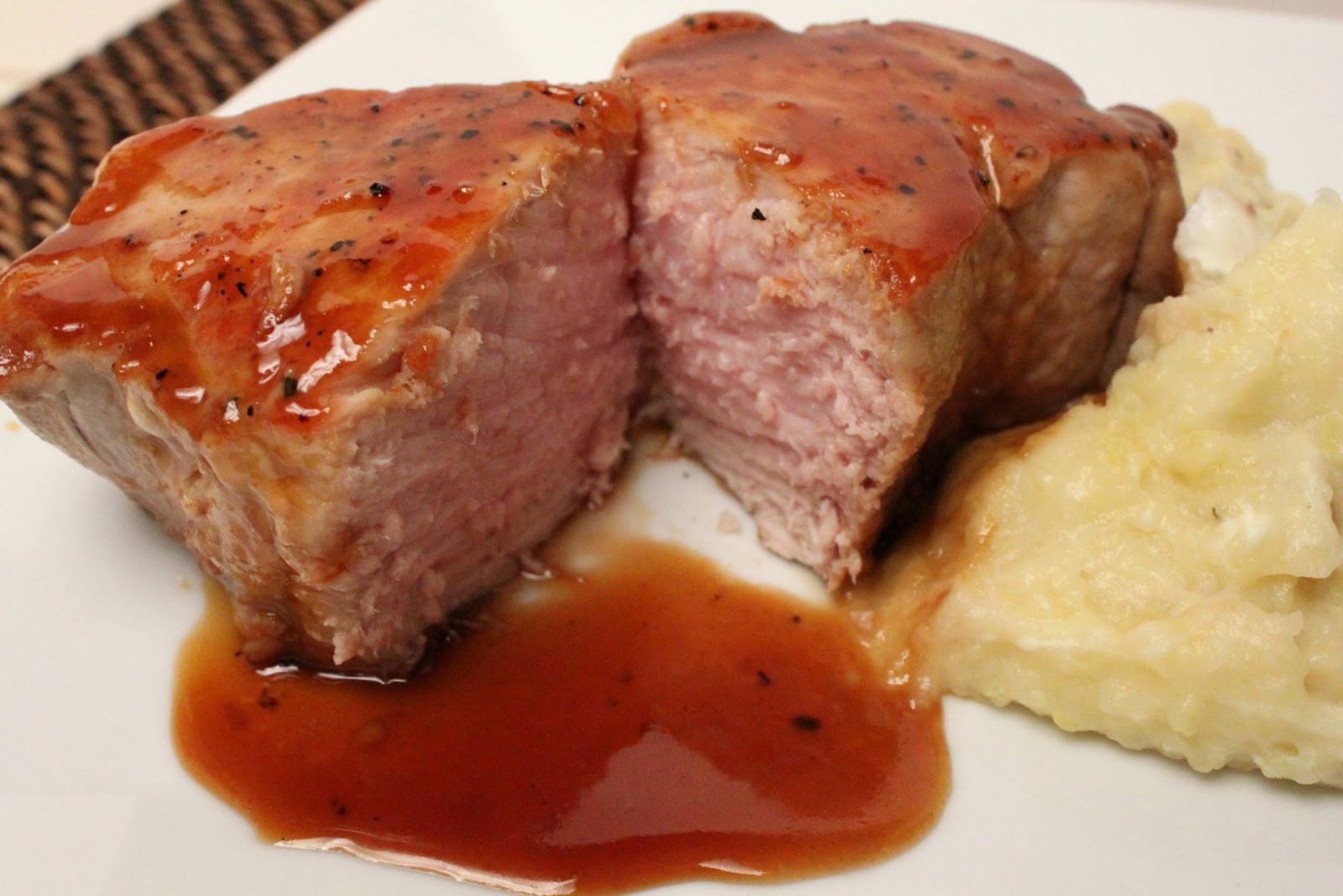 Cooking Pork Loin Chops
 A Feast for the Eyes Cider Glazed Boneless Pork Loin