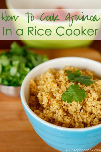 Cooking Quinoa In Rice Cooker
 Quinoa in Rice Cooker