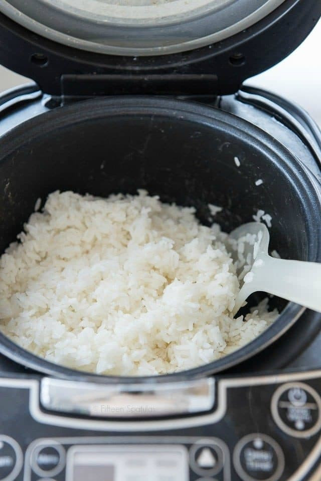Cooking Short Grain Brown Rice
 short grain brown rice in rice cooker