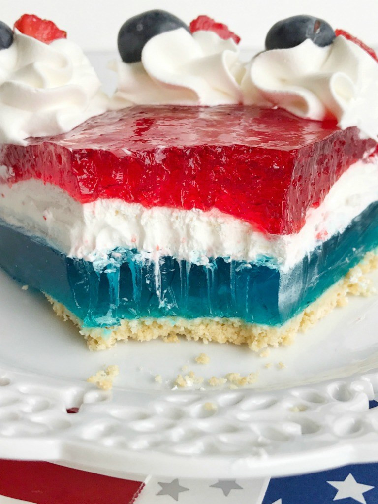 Cool Whip Desserts With Jello
 4th of July Patriotic Jello Pie To her as Family