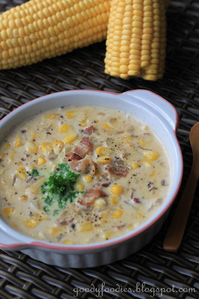 Corn And Potato Chowder
 GoodyFoo s Recipe Corn bacon and potato chowder