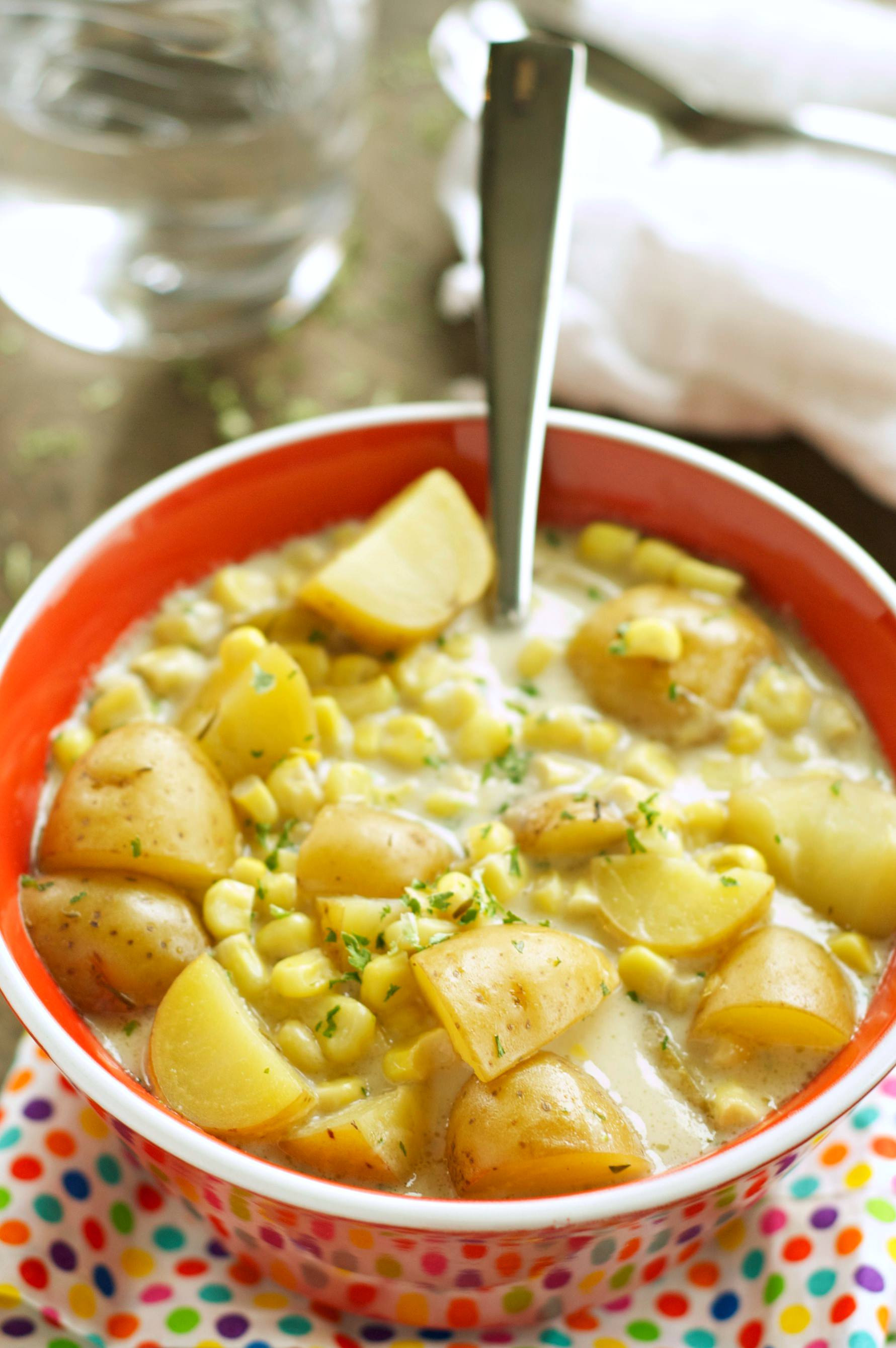 Corn And Potato Chowder
 Slow Cooker Corn and Potato Chowder