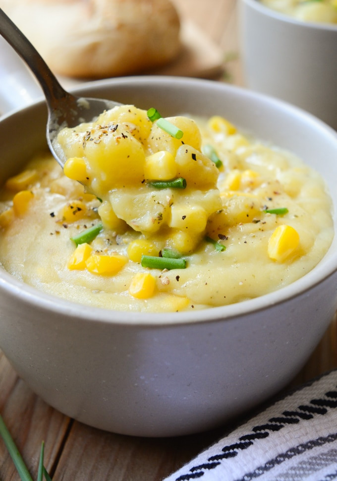 Corn And Potato Chowder
 Vegan Potato Corn Chowder