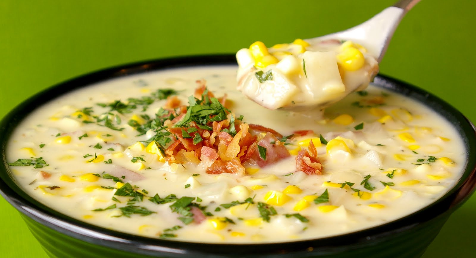 Corn And Potato Chowder
 BACON CORN & POTATO CHOWDER