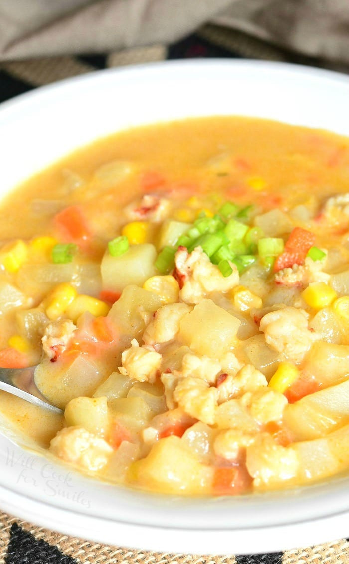 Corn And Potato Chowder
 Lobster Potato and Corn Chowder Will Cook For Smiles