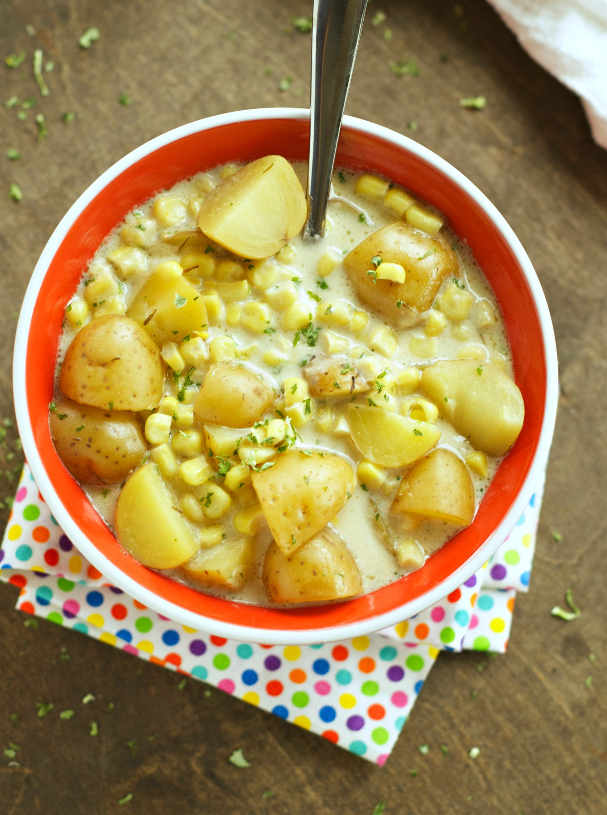 Corn And Potato Chowder
 Slow Cooker Corn and Potato Chowder