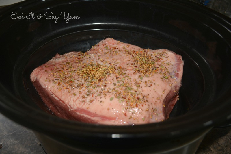 Corn Beef Crock Pot
 Corned Beef and Cabbage in the crockpot