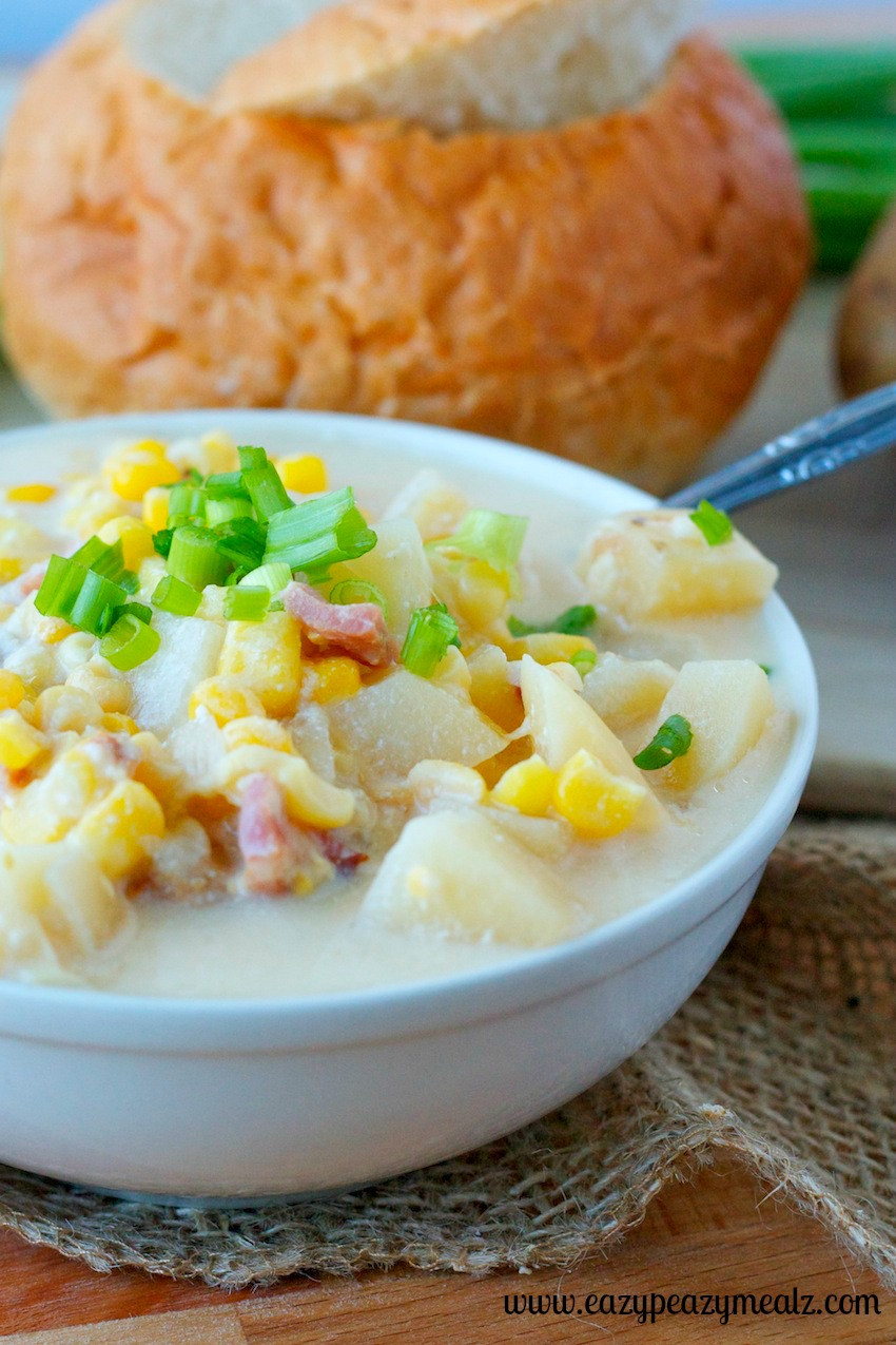 Corn Chowder Slow Cooker
 Slow Cooker Corn Chowder Eazy Peazy Mealz