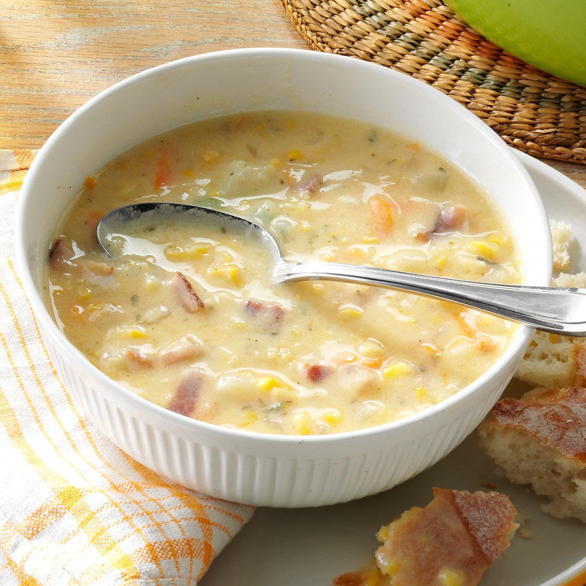 Corn Chowder Soup Recipe
 Corn Chowder with Potatoes Recipe