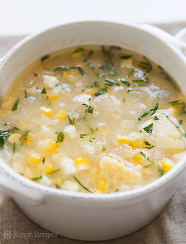 Corn Chowder Soup Recipe
 Tarragon Corn Chowder Recipe