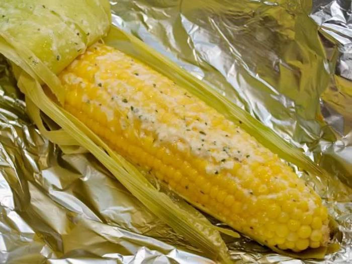 Corn In Husk On Grill
 Sweet Corn Grilled in the Husk