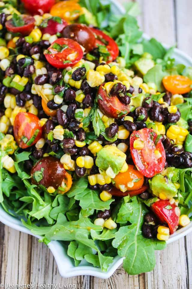 Corn Salad With Black Beans
 Chipotle Black Bean Tomato Corn Avocado Salad Jeanette s