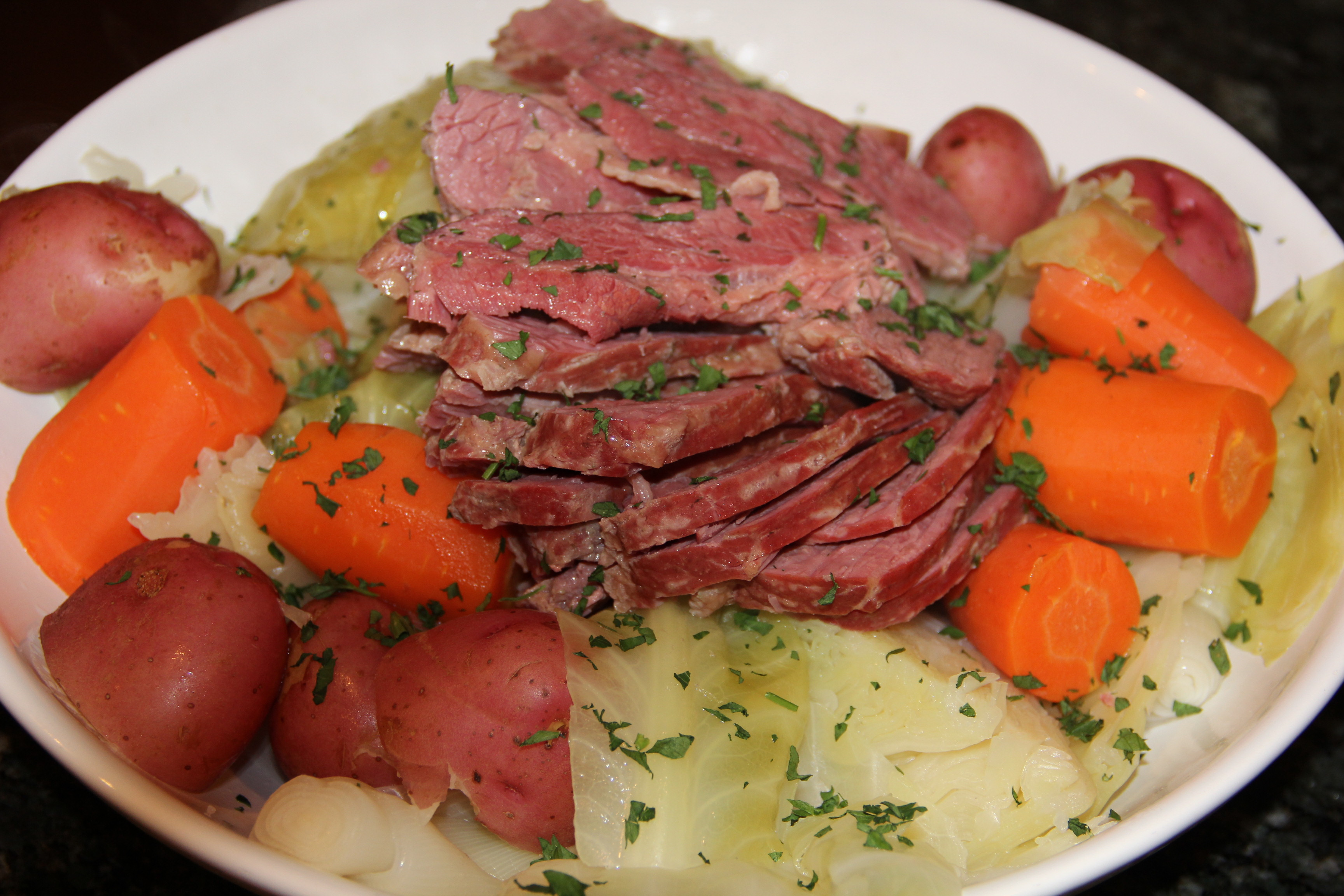 Cornbeef And Cabbage
 Boiled Irish Dinner