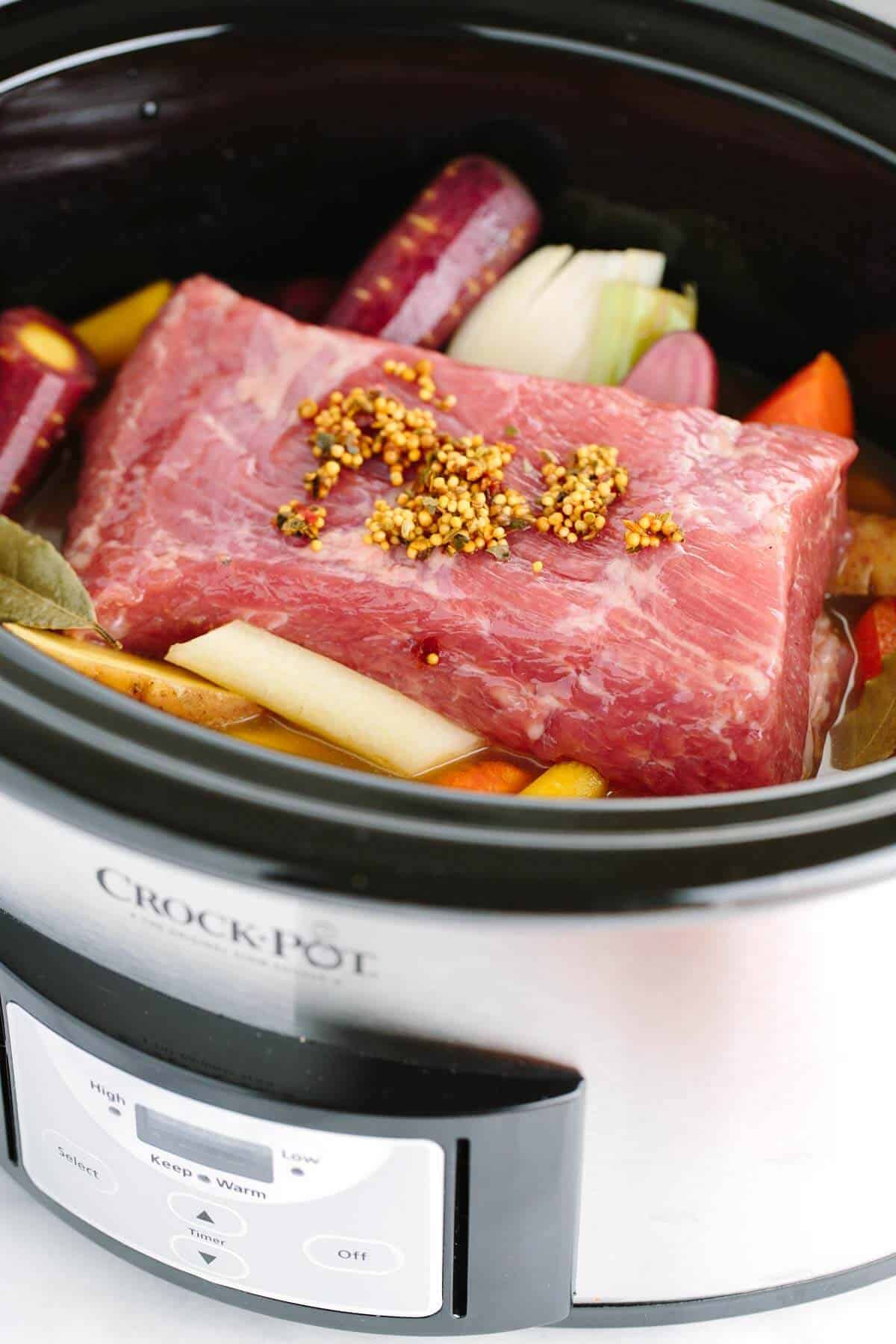 Corned Beef Brisket Slow Cooker
 Slow Cooker Corned Beef with Guinness Mustard