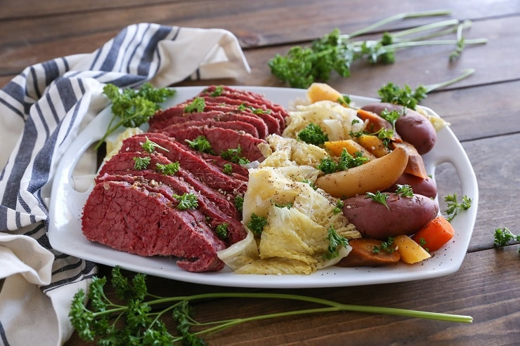 Corned Beef Crock Pot Recipe No Cabbage
 Crock Pot Corned Beef and Cabbage The Roasted Root