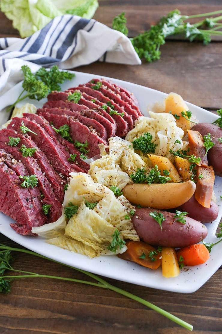 Corned Beef Crock Pot Recipe No Cabbage
 Crock Pot Corned Beef and Cabbage The Roasted Root