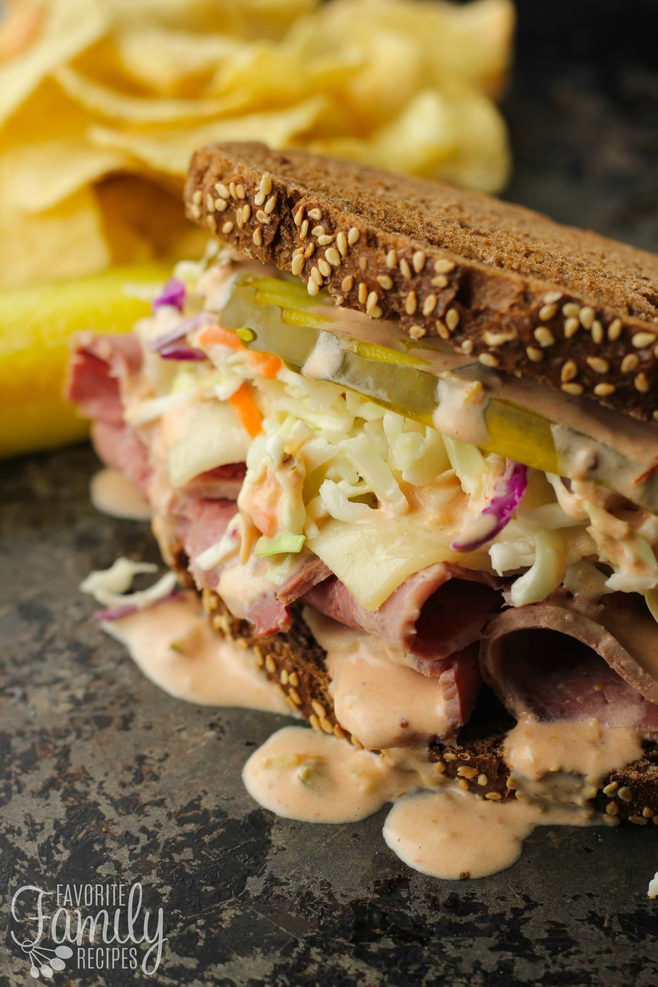 Corned Beef Sandwiches
 Corned Beef Sandwiches with Homemade Russian Dressing