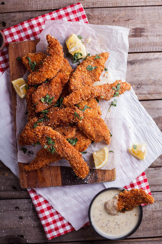 Cornflake Chicken Tenders
 cornflake chicken tenders with honey mustard