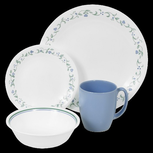 Corningware Dinner Set
 Corelle Livingware 16pc Dinnerware Set Country Cottage